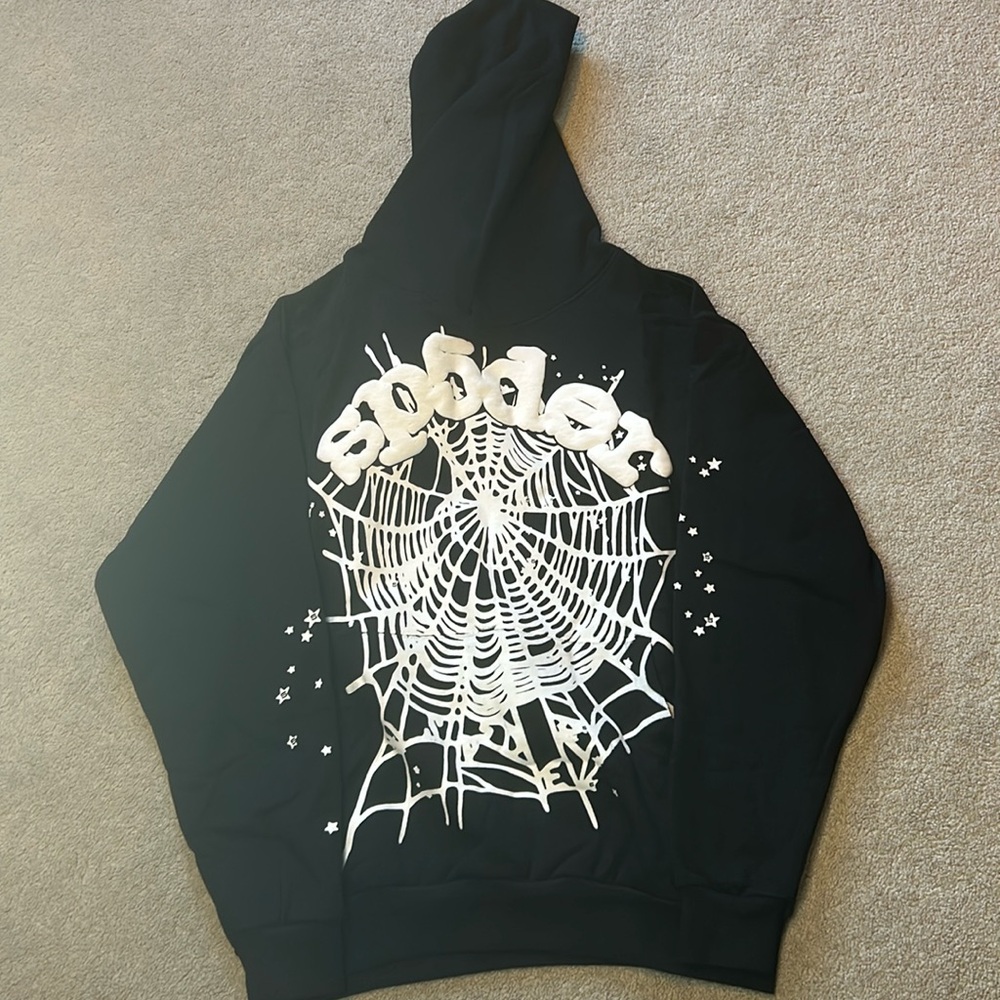 Brand New Black Sp5der Hoodie